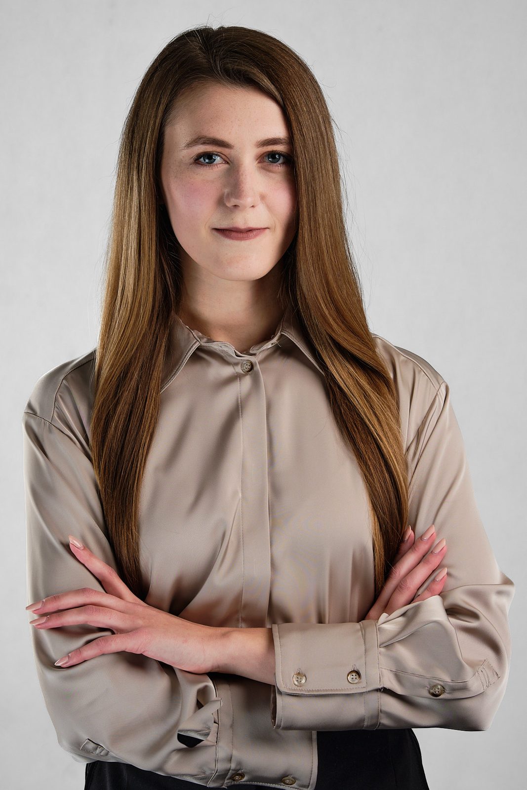 Portret korporacyjny kobiety – business headshot do strony firmowej, Katowice, Andrzej Hanzlik